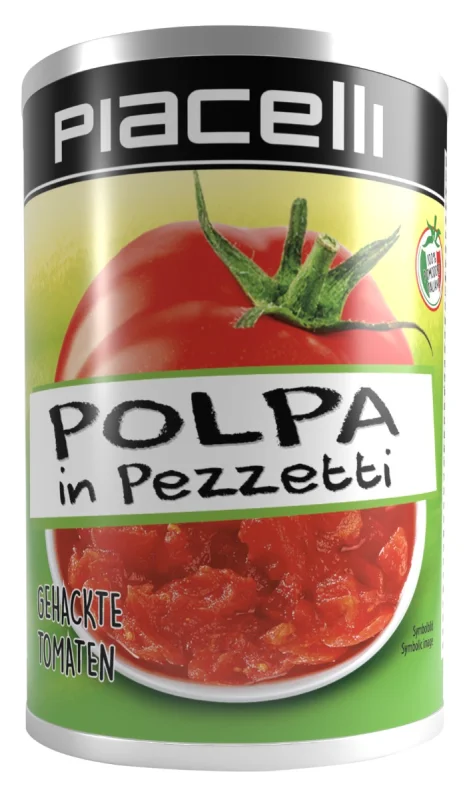Нарязани домати Piacelli, консерва 400 г - Piacelli