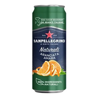 Безалкохолна напитка San Pellegrino Aranciata Amara, кен 330 мл