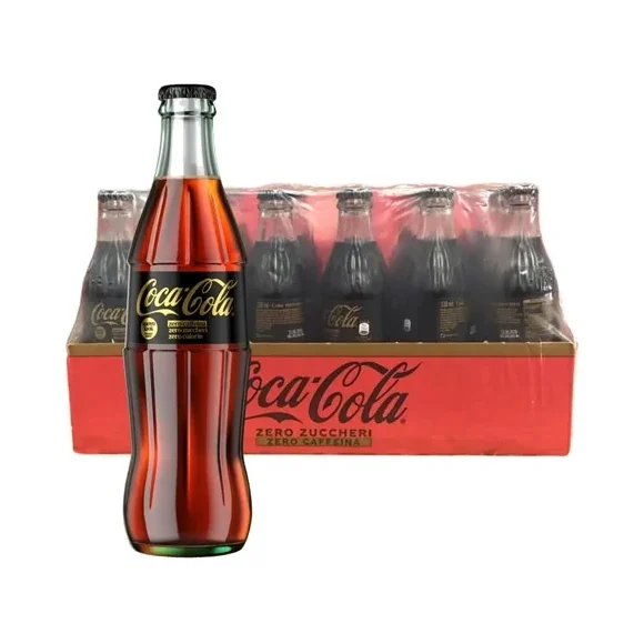 Безалкохолна напитка Coca Cola Zero без кофеин, стъкло 330 мл - Coca-Cola