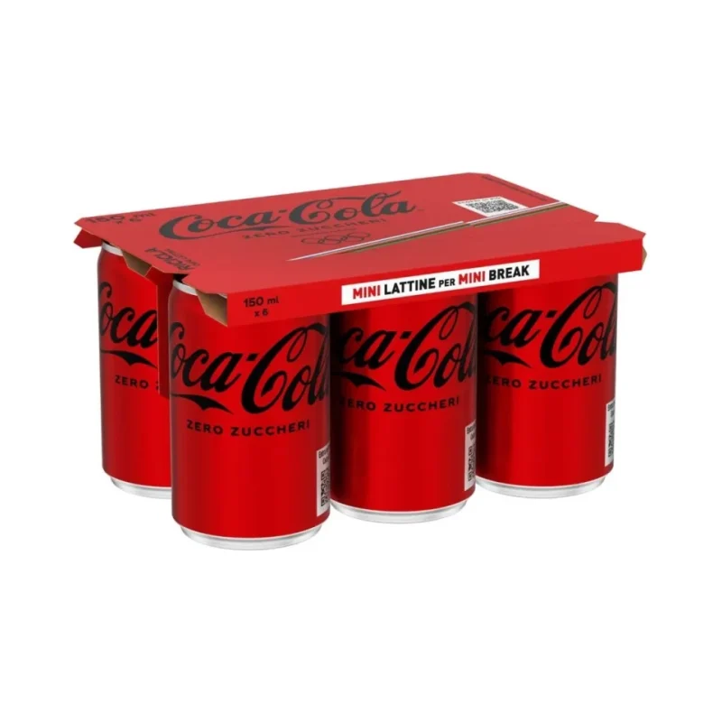 Безалкохолно Coca Cola Mini без захар, кен 6х150 мл - Coca-Cola