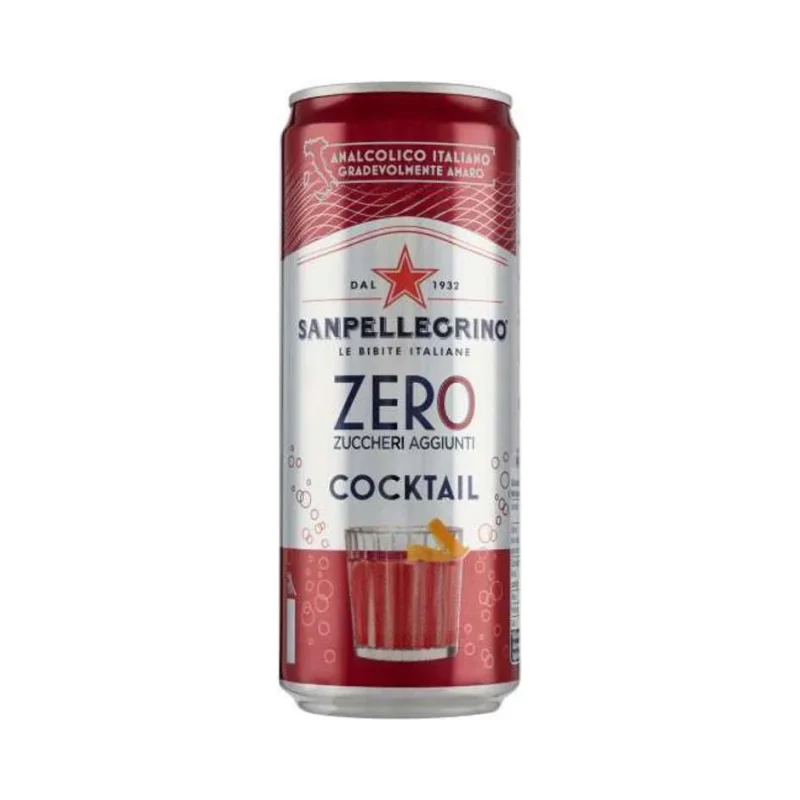 Безалкохолна напитка без захар San Pellegrino коктейл 330 мл кен