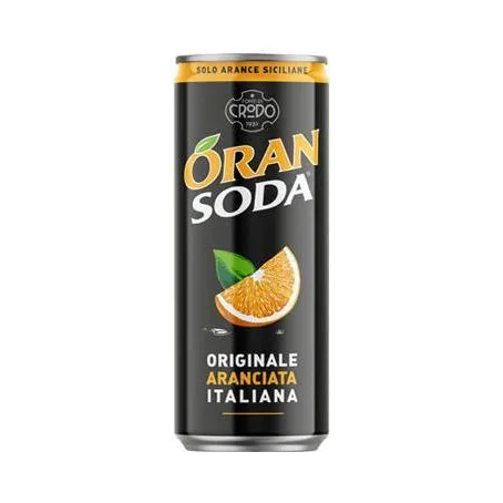 Газирана напитка Crodo Oran Soda портокал, кен 330 мл - CRODO