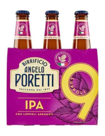 Бира Poretti 9 Luppoli /девет вида хмел/ Vol.5,9° 3X330 мл