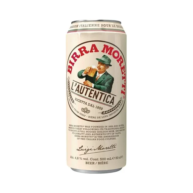 Бира Moretti L'Autentica 4.6% кен 500 мл - MORETTI