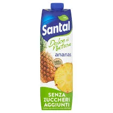 Плодова напитка Santal ананас без добавена захар, 1 л