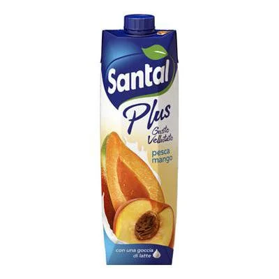 Плодова напитка Santal Plus манго и праскова, 1 л