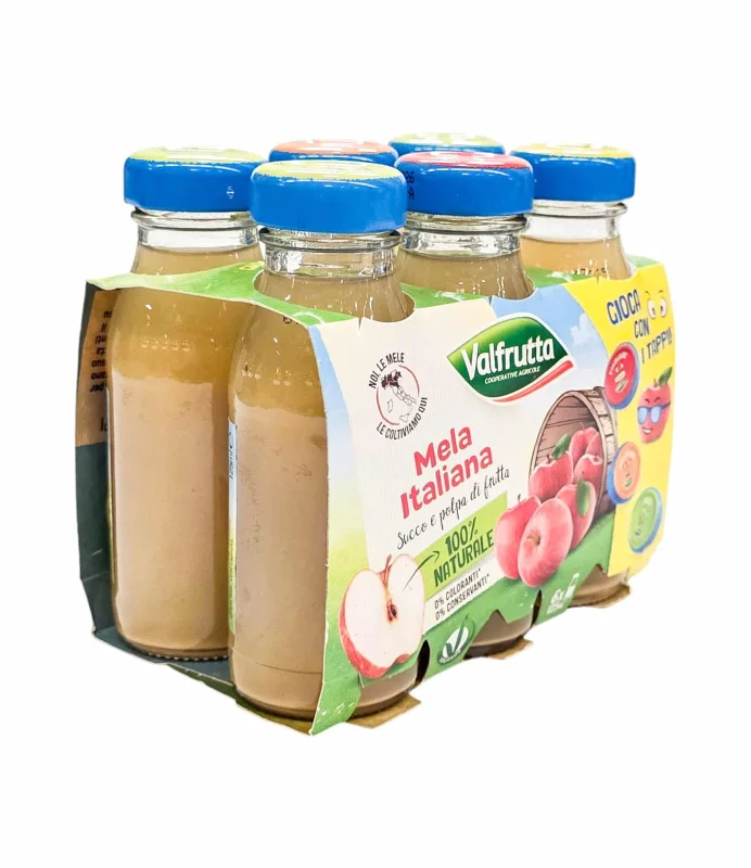 Плодова напитка Valfrutta ябълка 6х125 мл, стъкло