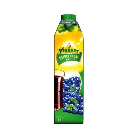 Плодова напитка Pfanner, черна боровинка 20%, 1 л - Pfanner