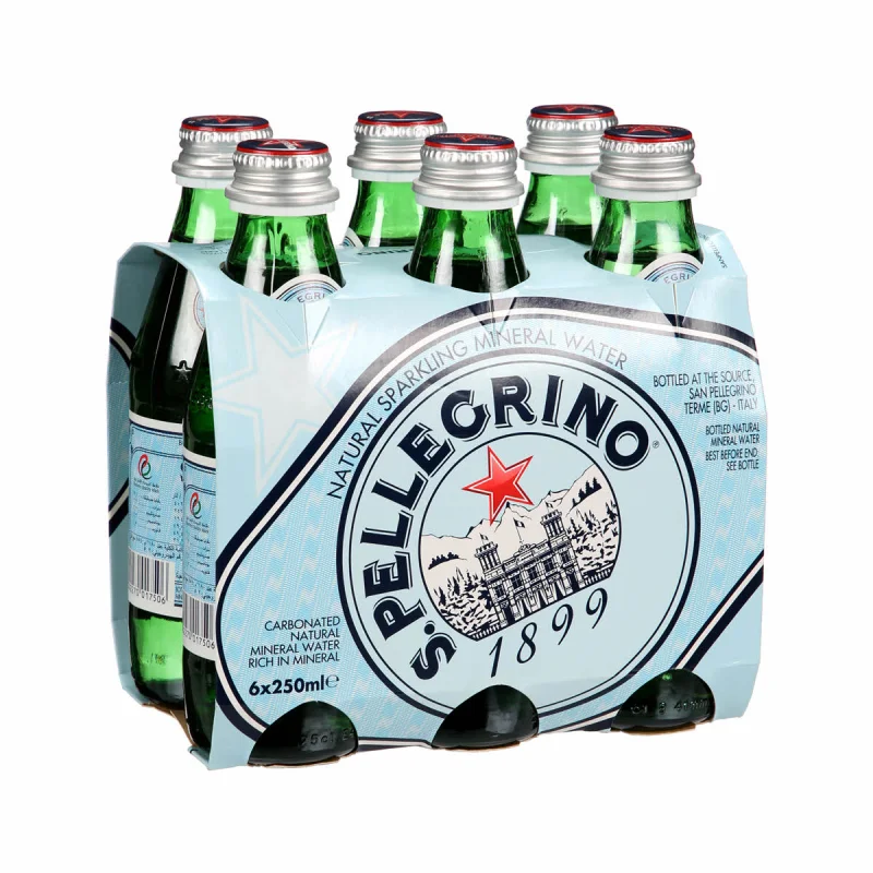 Газирана минерална вода San Pellegrino стъкло 6 х 250 мл