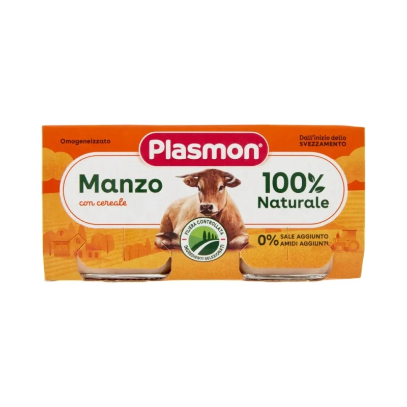 Бебешко пюре Plasmon Manzo с телешко 2х80г - Plasmon