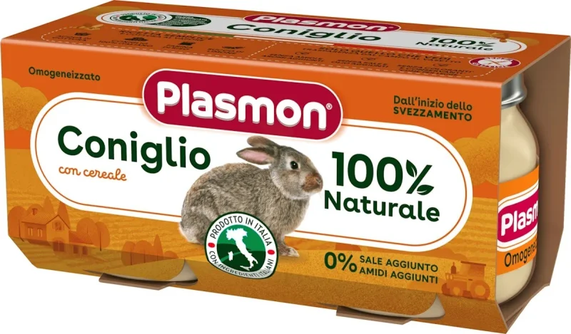 Бебешко пюре Plasmon заешко месо 2 х 80 г