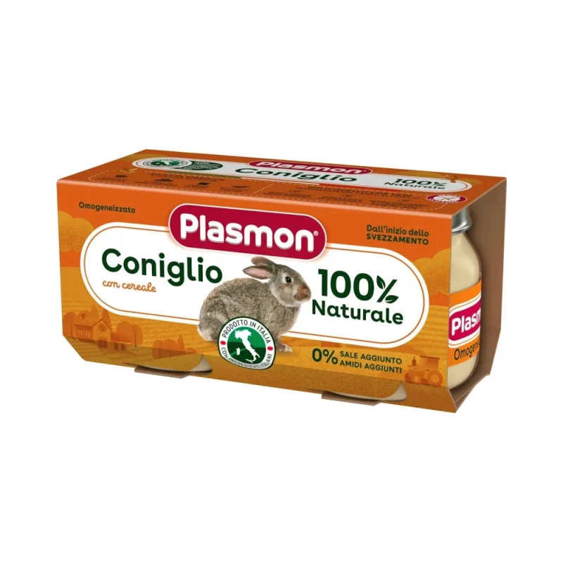 Бебешко пюре Plasmon заешко месо 2 х 80 г - Plasmon