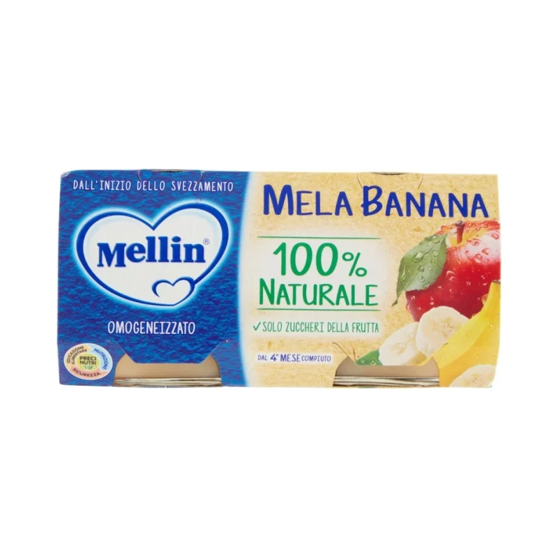 Плодово пюре Mellin ябълка и банан 2х100г - Mellin