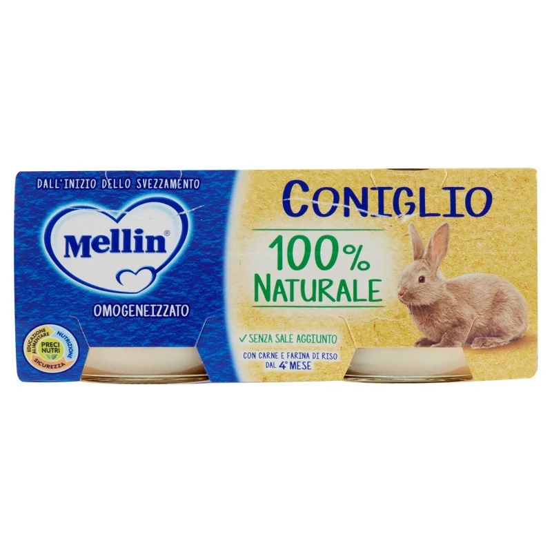 Пюре Mellin Coniglio /заешко/ 2х80г