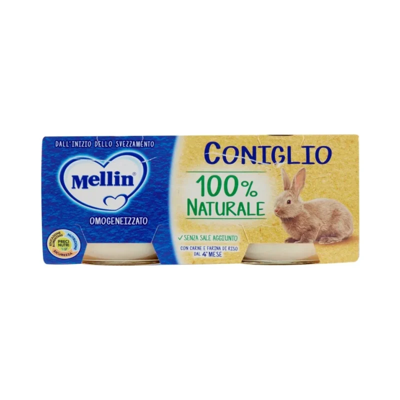 Пюре Mellin Coniglio /заешко/ 2х80г - Mellin