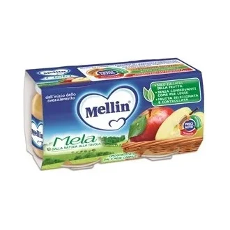 Плодово пюре Mellin Mela E Ananas 2х100г, ябълка и ананас - Mellin
