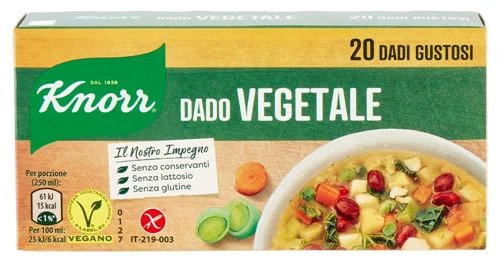 Бульон на кубчета Knorr зеленчуков, 20 бр