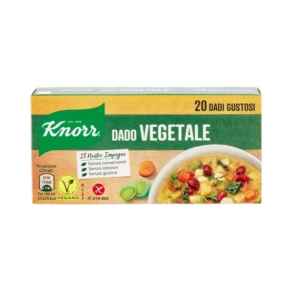 Бульон на кубчета Knorr зеленчуков, 20 бр