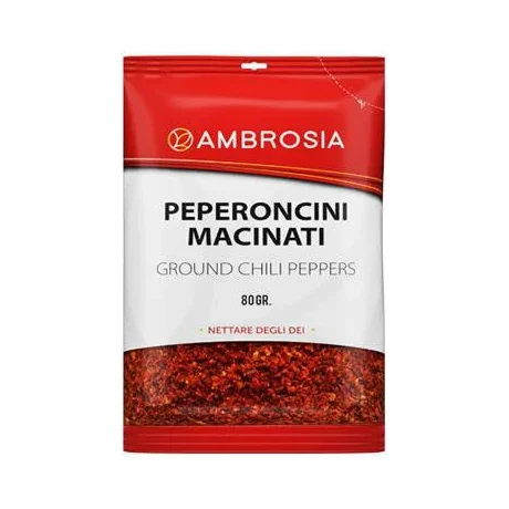 Мляни чили чушки Ambrosia Busta Peperoncini Macinati 80 г