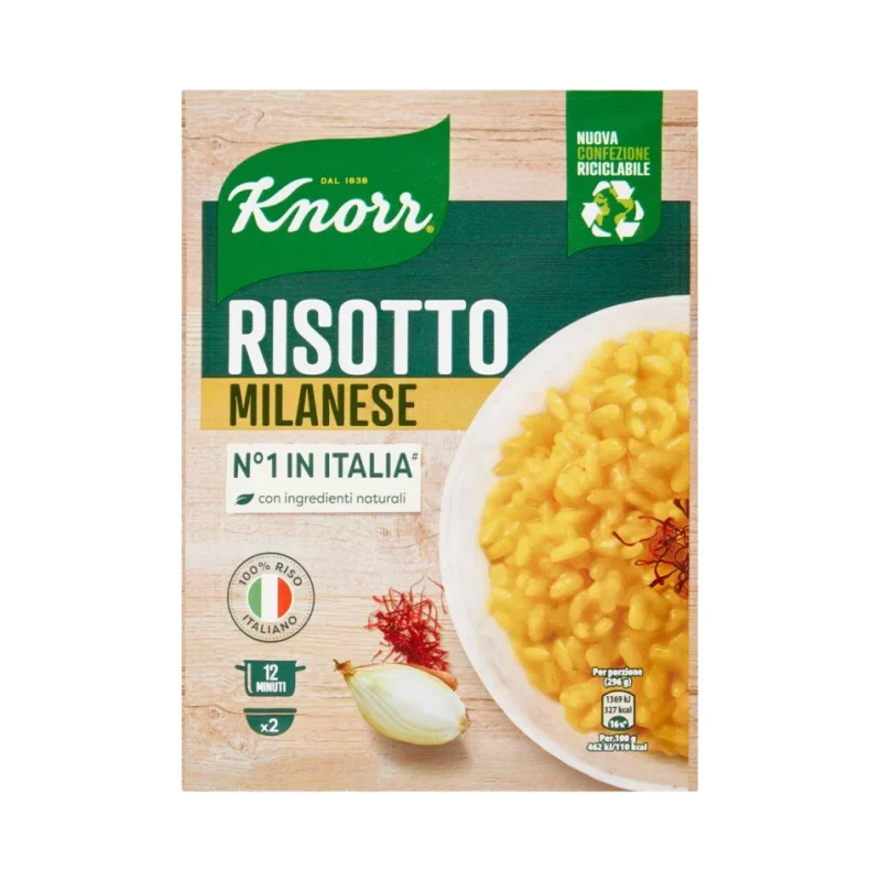 Ризото Knorr Milanese с черен пипер и куркума 175 г - Knorr