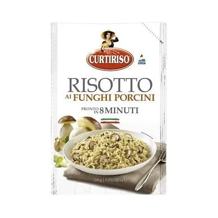 Ризото Curtiriso Funghi Porcini/манатарки/ в плик, 2 порции 175 г - Curtiriso