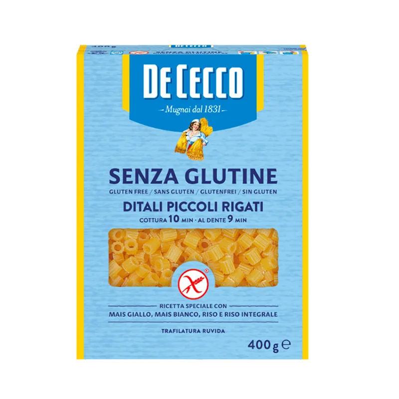 Паста без глутен De Cecco Piccoli Rigati №69, 400 г