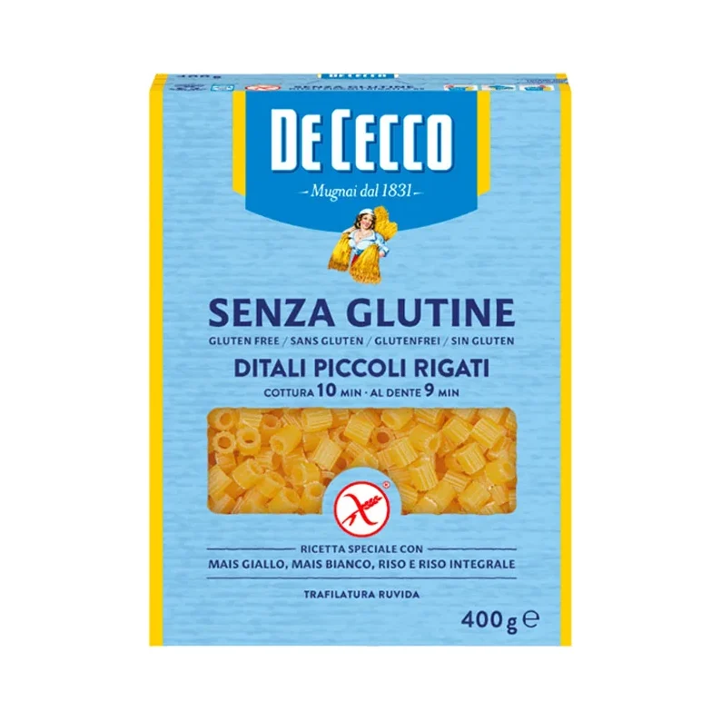 Паста без глутен De Cecco Piccoli Rigati №69, 400 г - DE CECCO