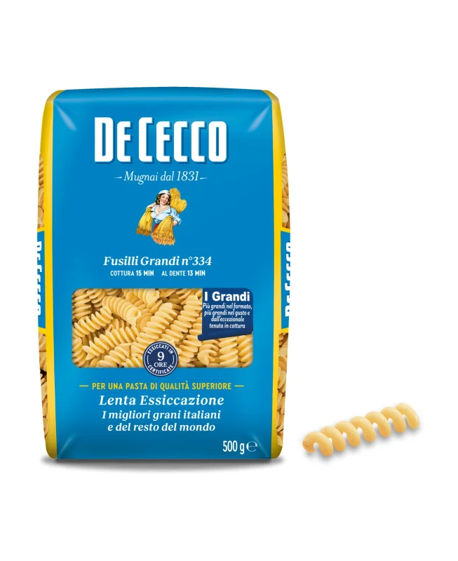 Паста De Cecco Fusilli №334, големи фусили, 500 г