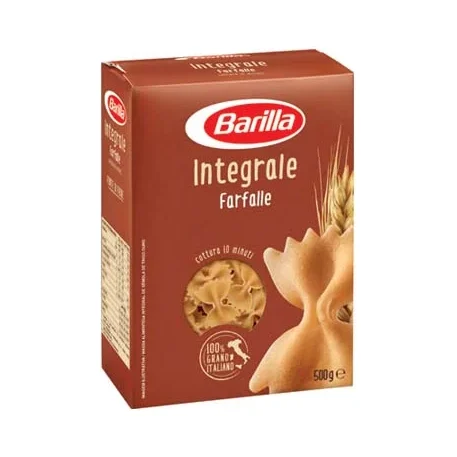Паста Barilla Farfalle, пълнозърнеста, 500 г - Barilla