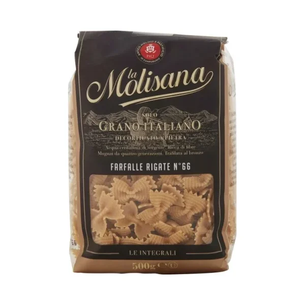 Паста Molisana Farfalle, пълнозърнеста, 500 г - Molisana