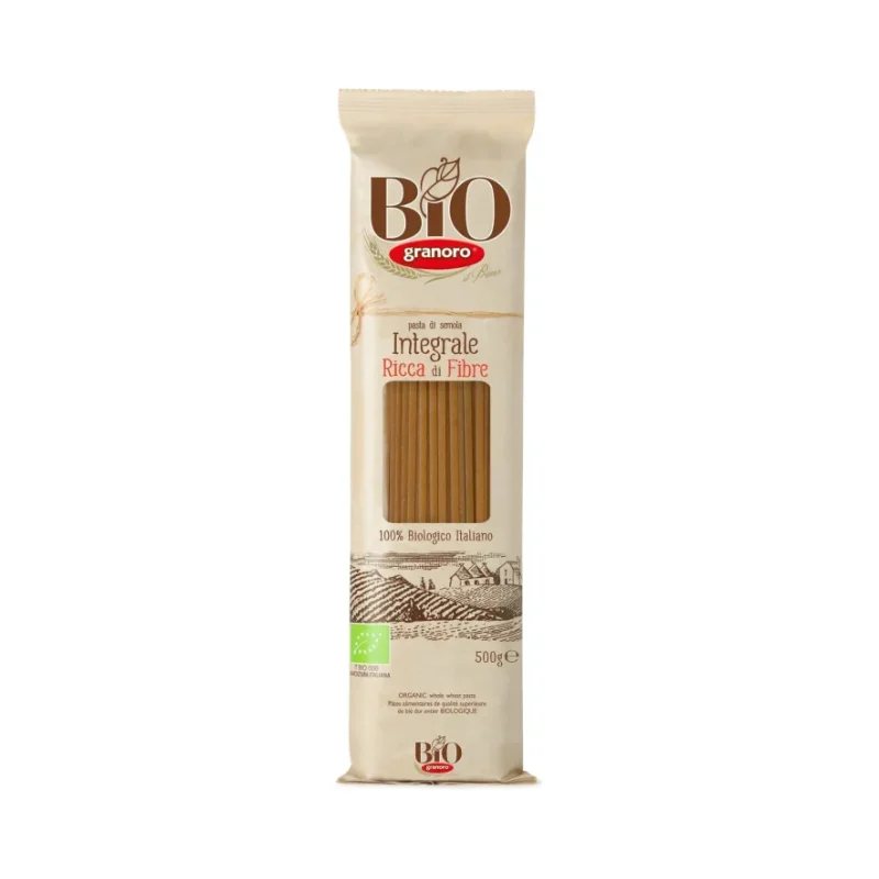 Био паста Granoro Linguine пълнозърнеста, 500 г - GRANORO