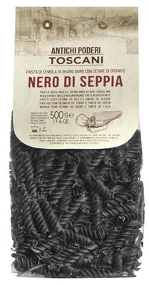 Паста Antichi Poderi Fusilli Nero Seppia, пълнозърнеста, 500 г