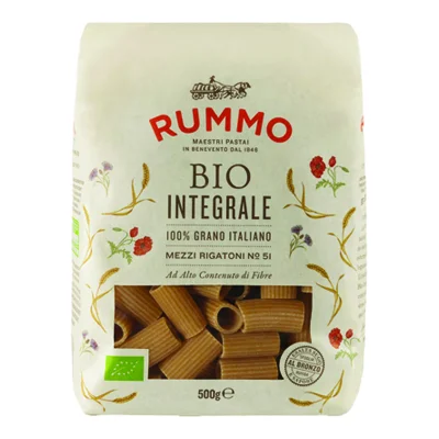 Био паста Rummo Mezzi Rigatoni Integrali №51, 500 г