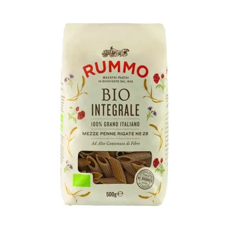 Био паста Rummo Penne Rigate Integrali №28, 500 г - Rummo