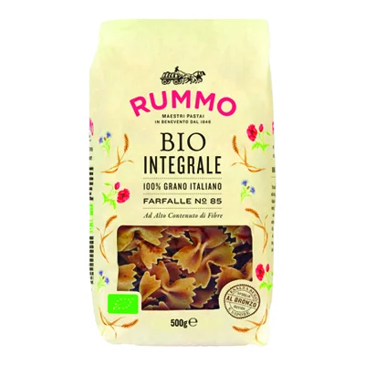 Пълнозърнеста био паста Rummo Farfalle №85 500 г