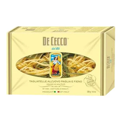Паста De Cecco Tagliatelle Paglia Fieno №108, 250 г