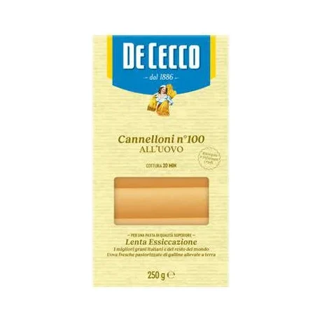Паста De Cecco Cannelloni №100, с яйца, 250 г - DE CECCO