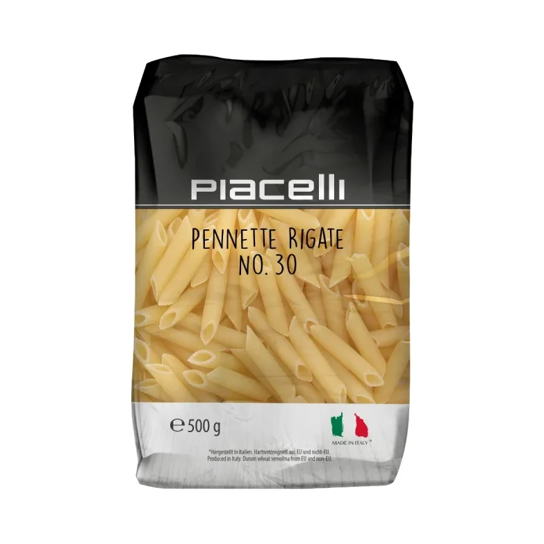 Паста Piacelli Pennette Rigate №30, 500 г - Piacelli