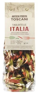 Паста Antichi Poderi Tagliatelle Italia, трицветна, 250 г