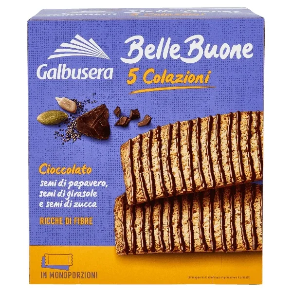 Бисквити с шоколад и семена Galbusera Belle Buone 210 г - Galbusera
