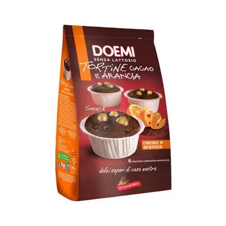 Кексчета с какао и портокалови парченца, 250 г Doemi Tortine - Doemi