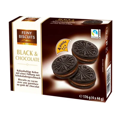 Какаови бисквити Feiny Black с шоколад 176 г