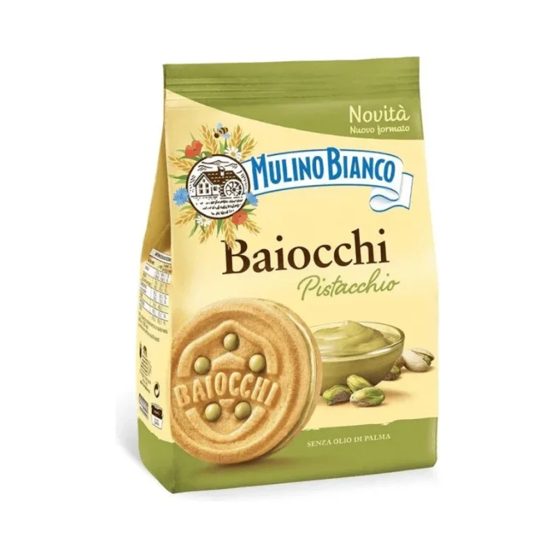Бисквити Mulino Bianco Baiocchi с шам фъстък 240 г - Barilla