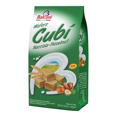 Мини вафли Balconi Cubi лешник 250г