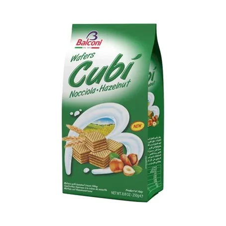Мини вафли Balconi Cubi лешник 250г - Balconi