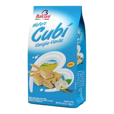 Мини вафли Balconi Cubi с ванилия 250 г