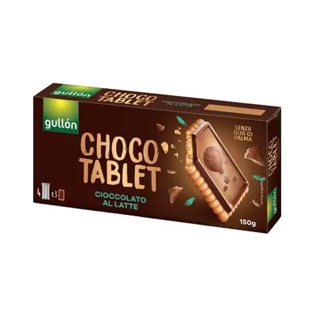 Бисквити Gullon Choco Tablet с млечен шоколад 150 г - Gullón
