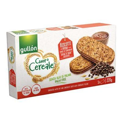 Шоколадови бисквити Gullon Cuor Cereal 220 г