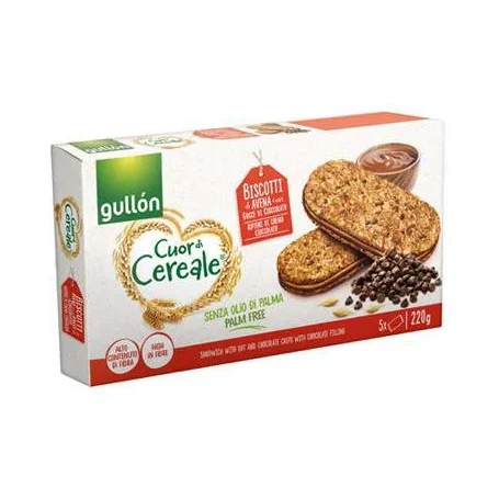 Шоколадови бисквити Gullon Cuor Cereal 220 г - Gullón