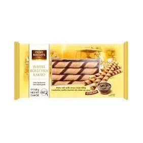 Вафлени пурички Feiny с какаов крем, 160 г - Feiny